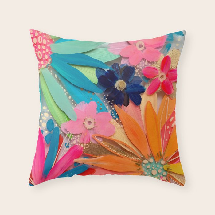 EttaVee Glass Flower No.1 Throw Pillow Gallery Image 6