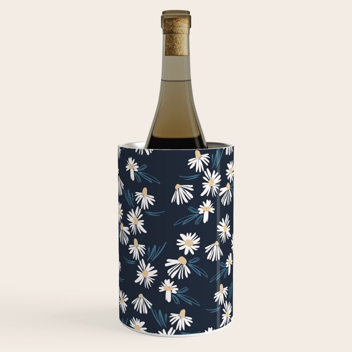 Daisy Florals on Navy Wine Chiller Gallery Image 3