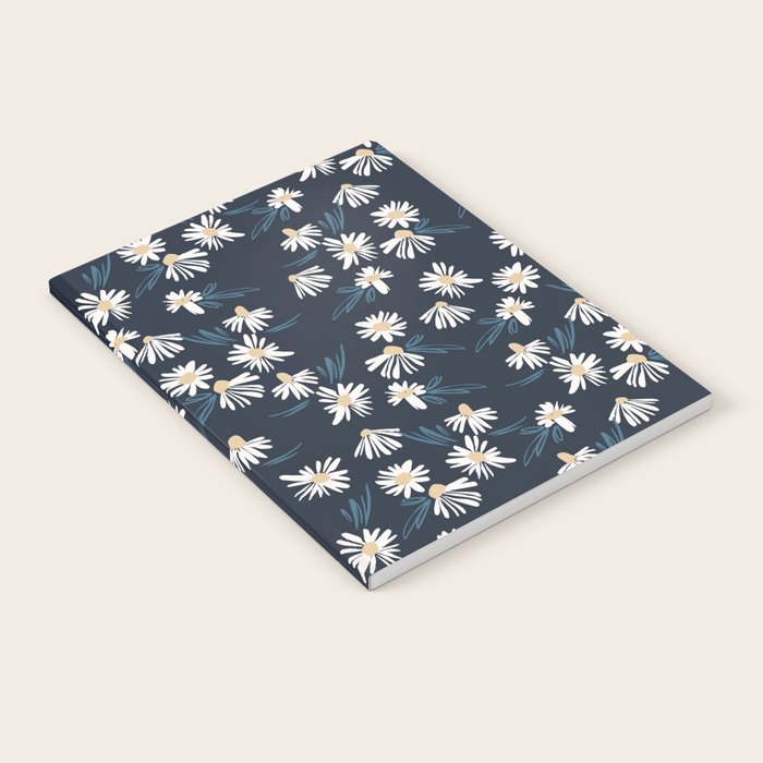Daisy Florals on Navy Notebook Gallery Image 1