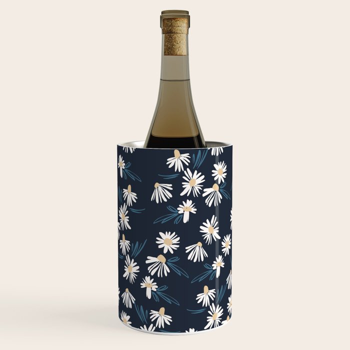 Daisy Florals on Navy Wine Chiller Gallery Image 2