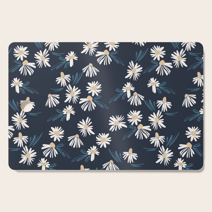 Daisy Florals on Navy Cutting Board Gallery Image 1