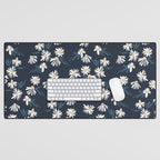 Daisy Florals on Navy Desk Mat Gallery Image 1