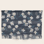 Daisy Florals on Navy Wall Hanging Gallery Image 1