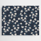 Daisy Florals on Navy Jigsaw Puzzle Gallery Image 1