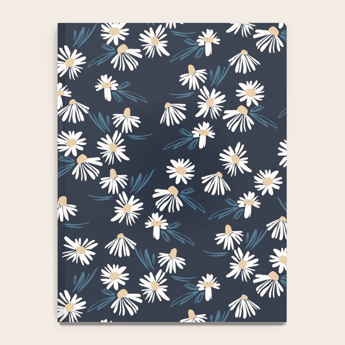 Daisy Florals on Navy Notebook Gallery Image 4