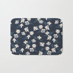 Daisy Florals on Navy Bath Mat Gallery Image 1