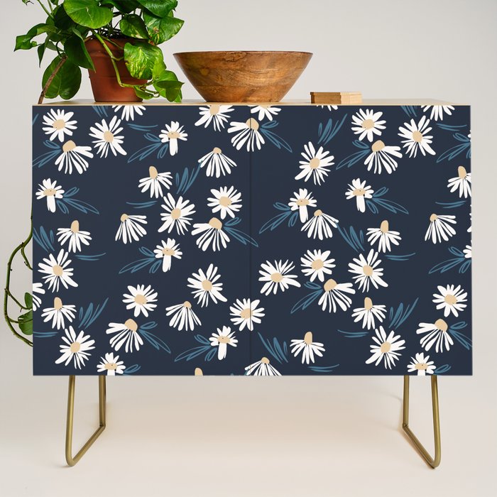 Daisy Florals on Navy Credenza Gallery Image 1