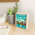 Boston Massachusetts Vintage Travel Poster Mini Art Print Gallery Image 2