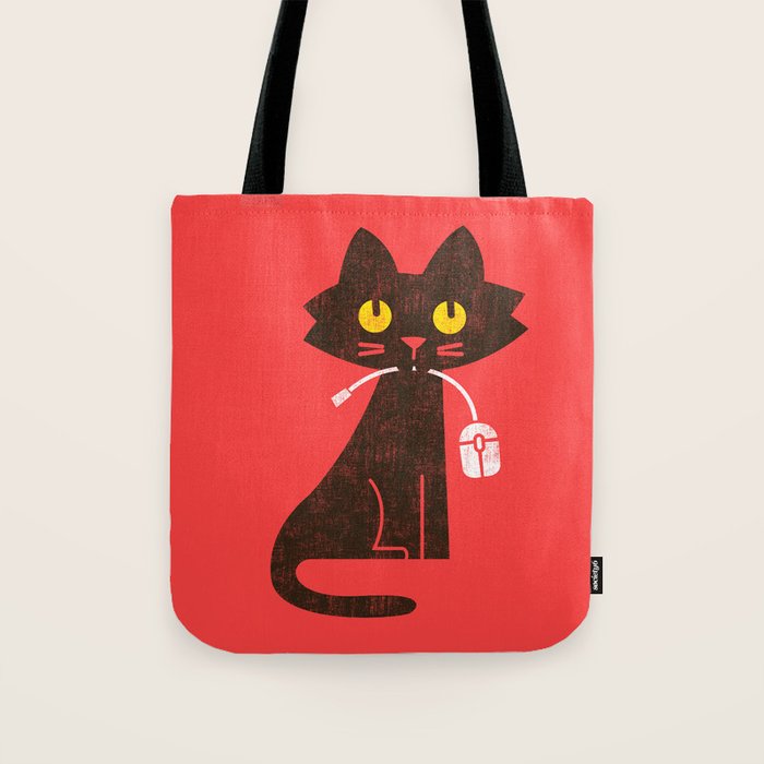 Fitz - Hungry hungry cat (and unfortunate mouse) Tote Bag Gallery Image 1