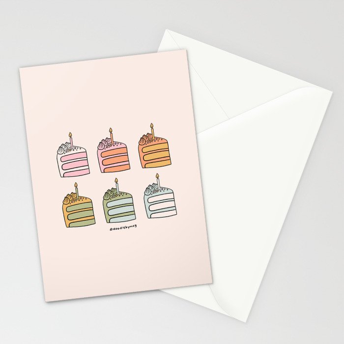Rainbow Slice of Cake Stationery Card Gallery Image 2