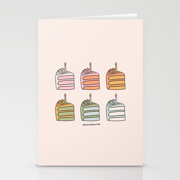 Rainbow Slice of Cake Stationery Card Gallery Image 2