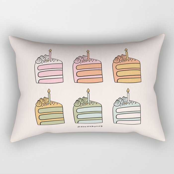 Rainbow Slice of Cake Rectangular Pillow Gallery Image 2