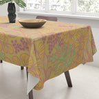 Autumn Leaves and Berries in Golds Tablecloth Gallery Image 3