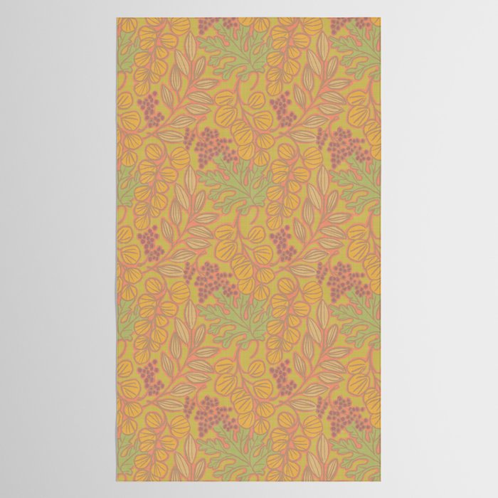 Autumn Leaves and Berries in Golds Tablecloth Gallery Image 2