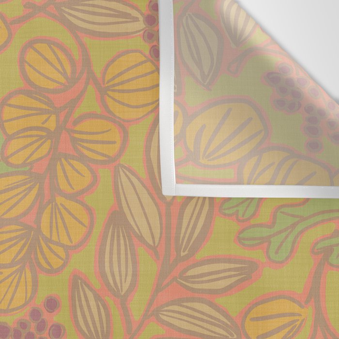 Autumn Leaves and Berries in Golds Wall Tapestry Gallery Image 3