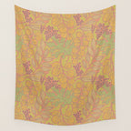 Autumn Leaves and Berries in Golds Wall Tapestry Gallery Image 4