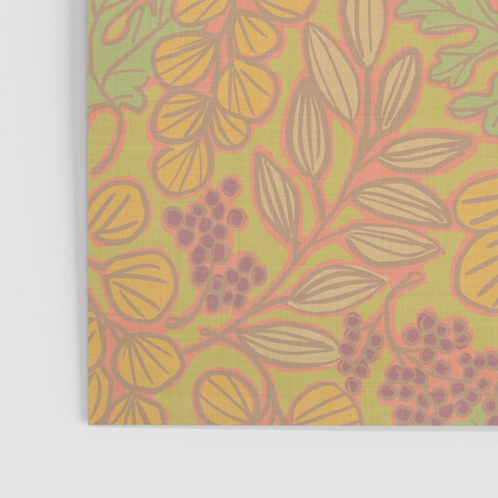 Autumn Leaves and Berries in Golds Poster Gallery Image 3