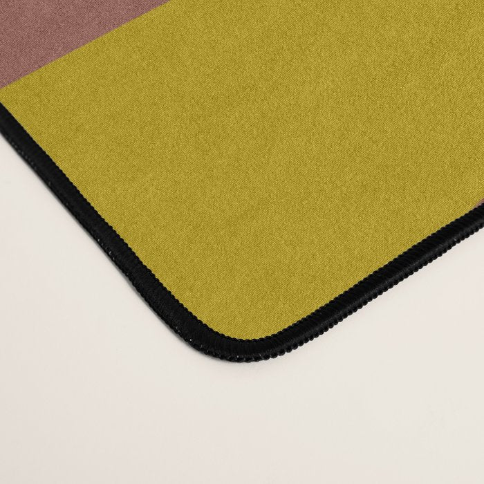 Mid-Century Modern Abstract Palm Springs Eclectic Pattern in Brown Blue Chartreuse Desk Mat Gallery Image 4