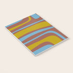 Mid-Century Modern Abstract Palm Springs Eclectic Pattern in Brown Blue Chartreuse Notebook Gallery Image 3