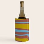 Mid-Century Modern Abstract Palm Springs Eclectic Pattern in Brown Blue Chartreuse Wine Chiller Gallery Image 2