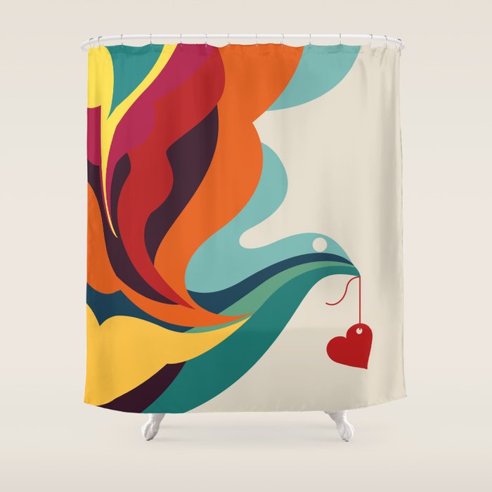 Love Message Shower Curtain Gallery Image 1