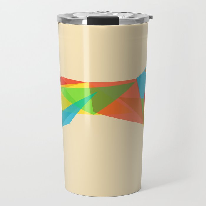 Fractal Geometric Dog Travel Mug Gallery Image 1