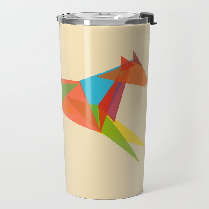 Fractal Geometric Dog Travel Mug Gallery Image 2