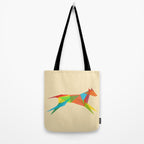 Fractal Geometric Dog Tote Bag Gallery Image 2