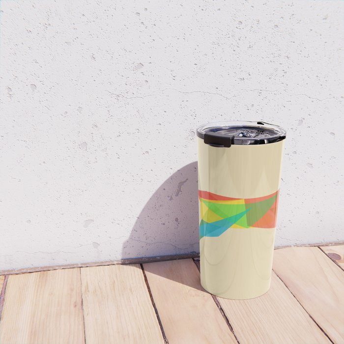 Fractal Geometric Dog Travel Mug Gallery Image 4