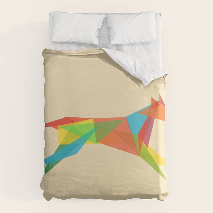 Fractal Geometric Dog Duvet Cover Gallery Image 1
