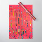 Traditional Moroccan Berber Carpet Arwtork Wrapping Paper Gallery Image 1