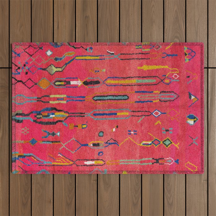 Traditional Moroccan Berber Carpet Arwtork Outdoor Rug Gallery Image 1