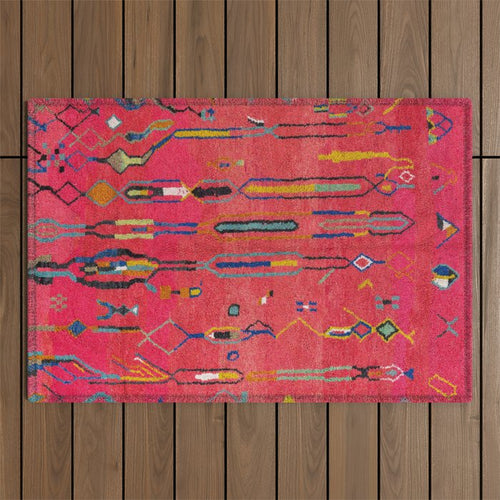 Traditional Moroccan Berber Carpet Arwtork Outdoor Rug Gallery Image 1