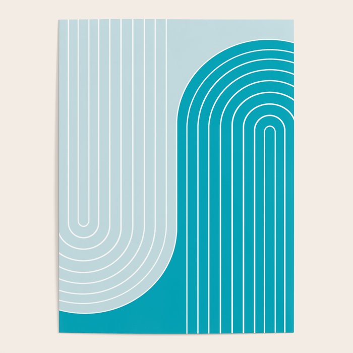 Two Tone Line Curvature IV Poster Gallery Image 4