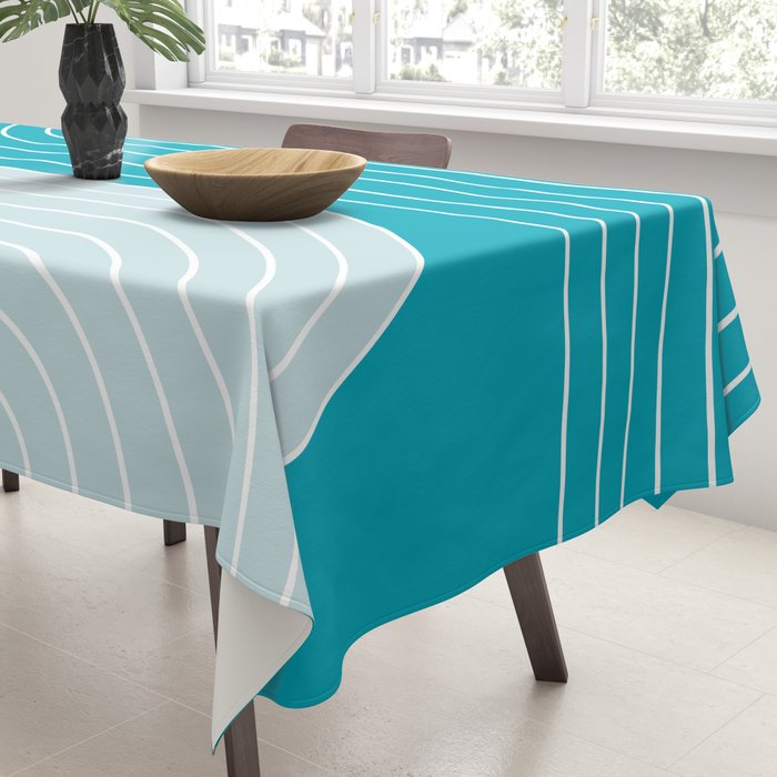 Two Tone Line Curvature IV Tablecloth Gallery Image 3