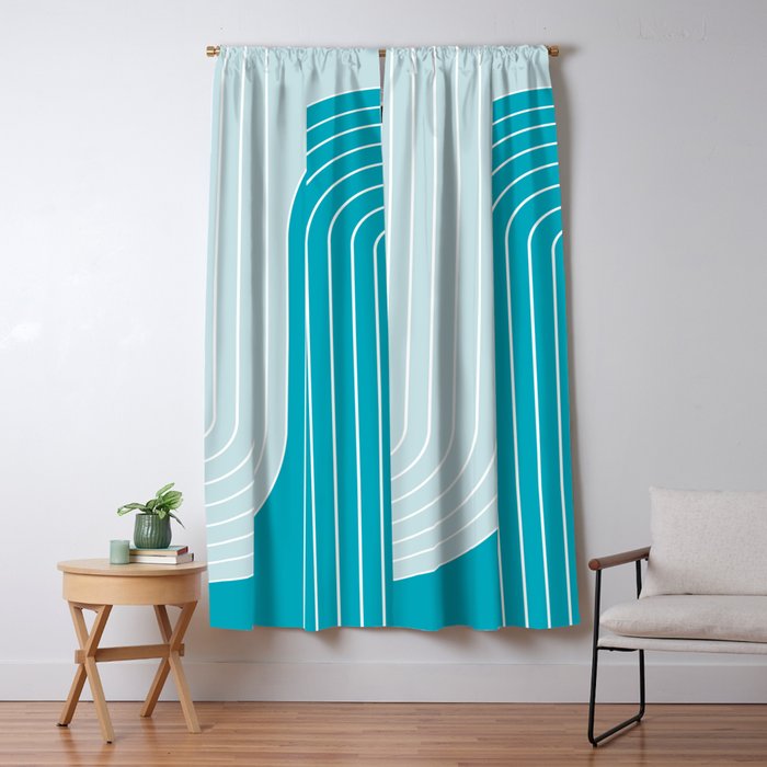 Two Tone Line Curvature IV Window Curtain Gallery Image 5