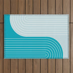 Two Tone Line Curvature IV Outdoor Rug Gallery Image 1