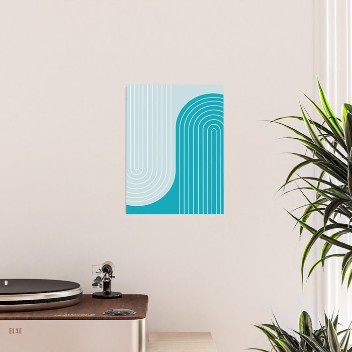 Two Tone Line Curvature IV Poster Gallery Image 2