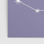 Capricorn Zodiac Star Constellation Line Art Lavender Purple Poster Gallery Image 3