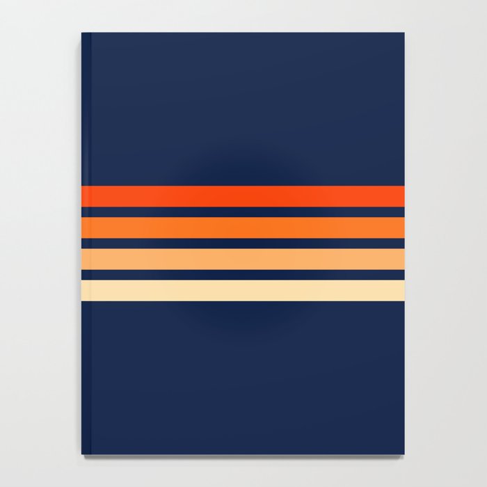 Minimal Orange Abstract Retro Racing Stripes 70s Style - Bluesane Notebook Gallery Image 4