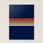 Minimal Orange Abstract Retro Racing Stripes 70s Style - Bluesane Stationery Card Gallery Image 2