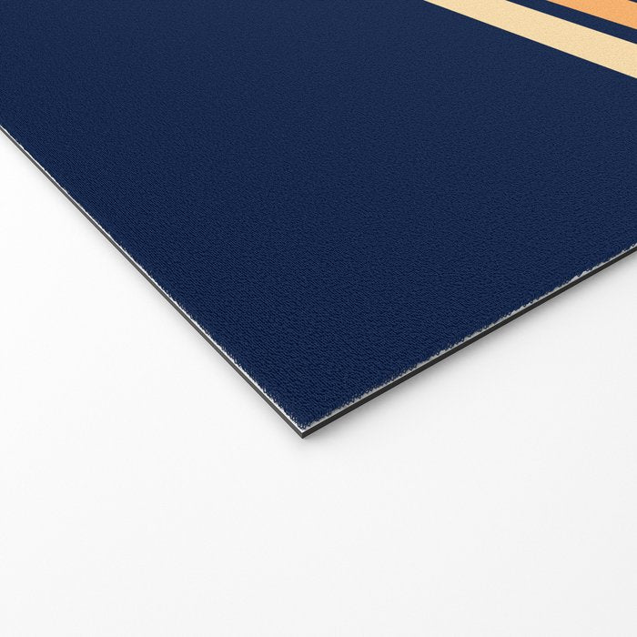 Minimal Orange Abstract Retro Racing Stripes 70s Style - Bluesane Welcome Mat Gallery Image 2