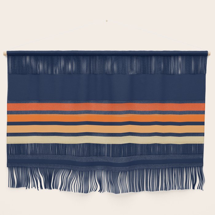 Minimal Orange Abstract Retro Racing Stripes 70s Style - Bluesane Wall Hanging Gallery Image 1