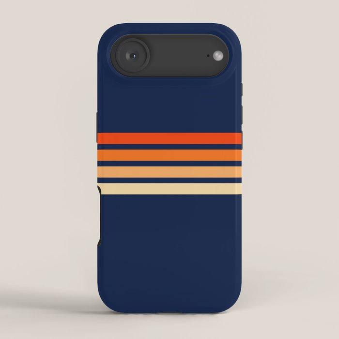 Minimal Orange Abstract Retro Racing Stripes 70s Style - Bluesane iPhone Case Gallery Image 2
