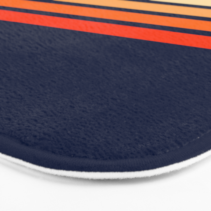 Minimal Orange Abstract Retro Racing Stripes 70s Style - Bluesane Bath Mat Gallery Image 3
