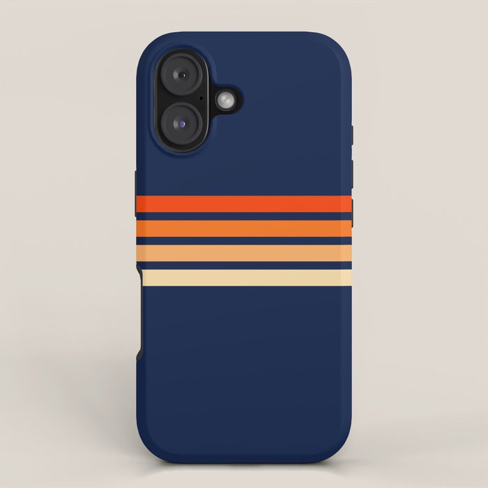 Minimal Orange Abstract Retro Racing Stripes 70s Style - Bluesane iPhone Case Gallery Image 1