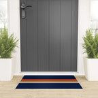 Minimal Orange Abstract Retro Racing Stripes 70s Style - Bluesane Welcome Mat Gallery Image 3