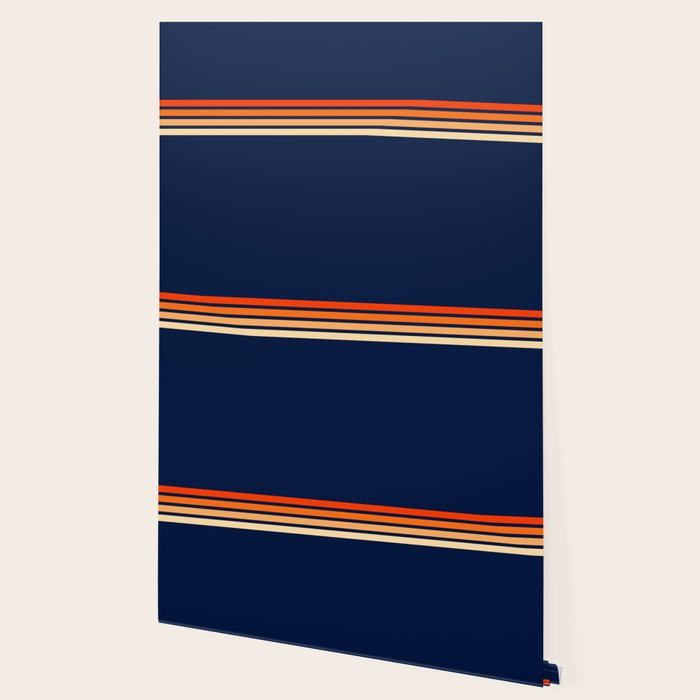 Minimal Orange Abstract Retro Racing Stripes 70s Style - Bluesane Wallpaper Gallery Image 2