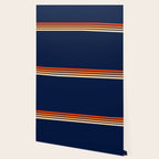 Minimal Orange Abstract Retro Racing Stripes 70s Style - Bluesane Wallpaper Gallery Image 2