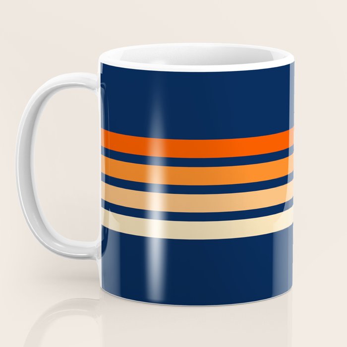 Minimal Orange Abstract Retro Racing Stripes 70s Style - Bluesane Coffee Mug Gallery Image 3